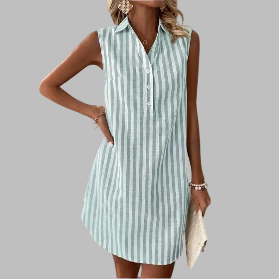 YMIR | ELEGANT CASUAL STRIPED DRESS