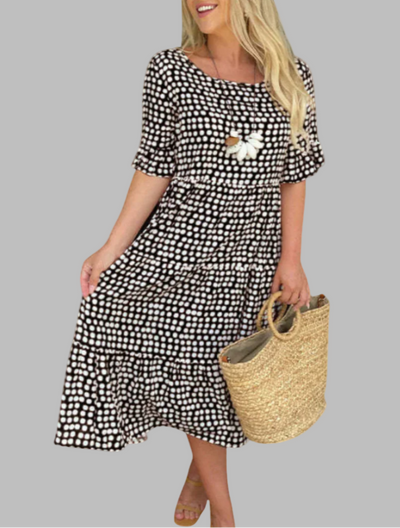 Maelinne | Ruffle Sleeve Midi Dress