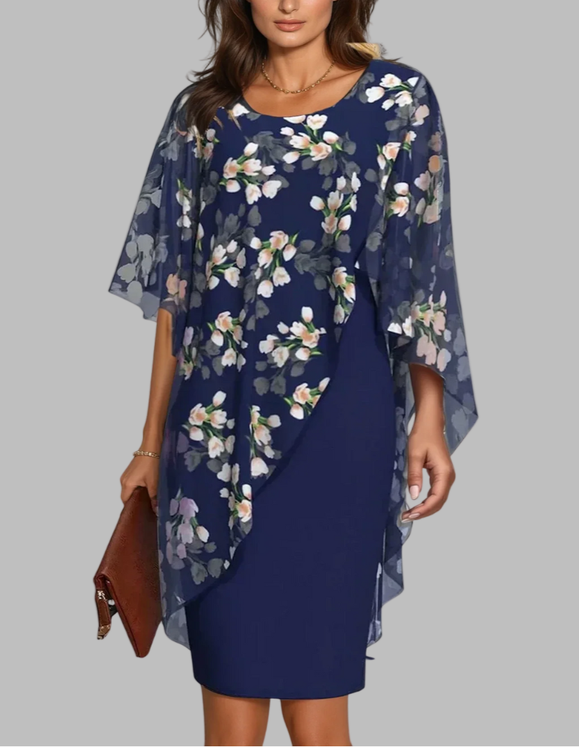 Maeva Floral Cape Dress