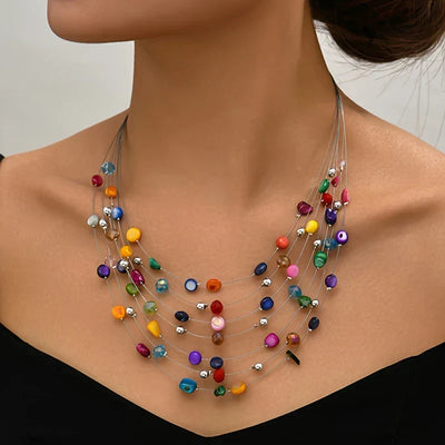 NORHEEN | TIMELESS MULTI-LAYER BOHEMIAN STYLE BEADED NECKLACE