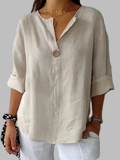 NAYLA™ - Casual V-Neck Blouse