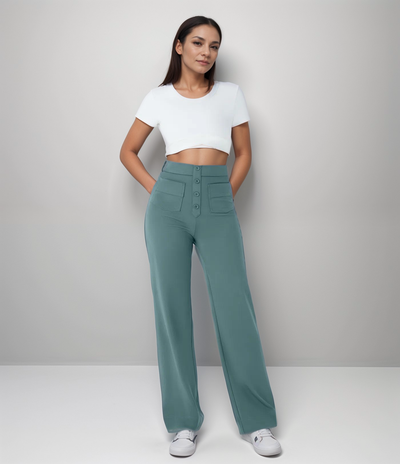 Elsa | High-waisted trousers with elastic