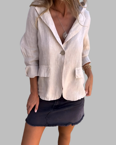 IZARI - MINIMALIST BLAZER TOP