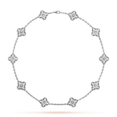 CLOVER DELUXE NECKLACE | WHITE