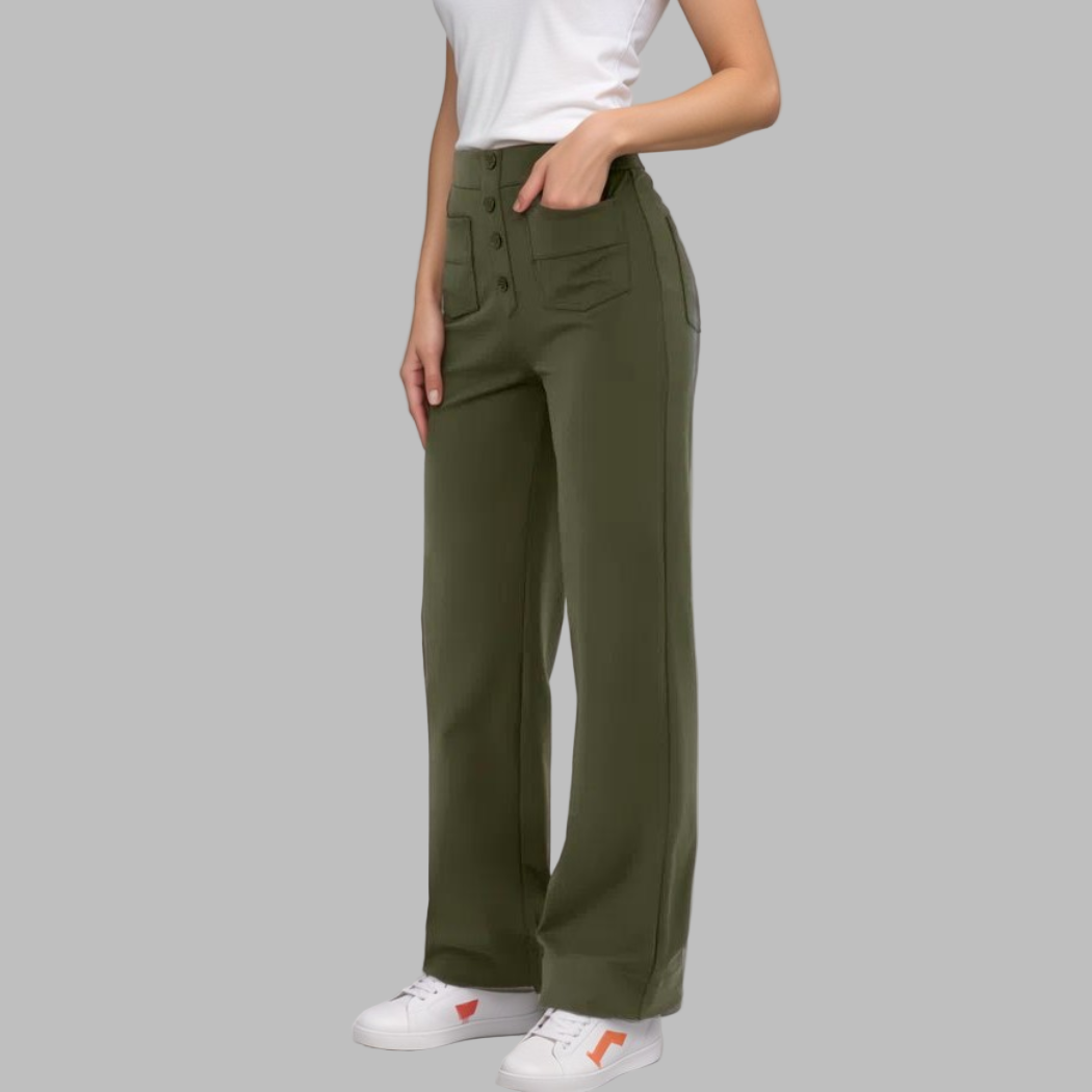 Elsa | High-waisted trousers with elastic