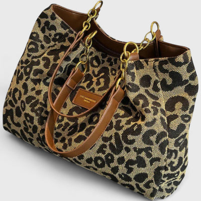 Valery | Large bag with elegant leopard print
