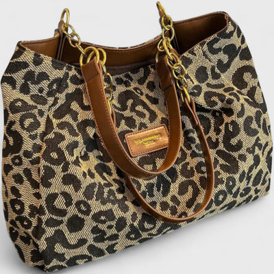 Valery | Large bag with elegant leopard print