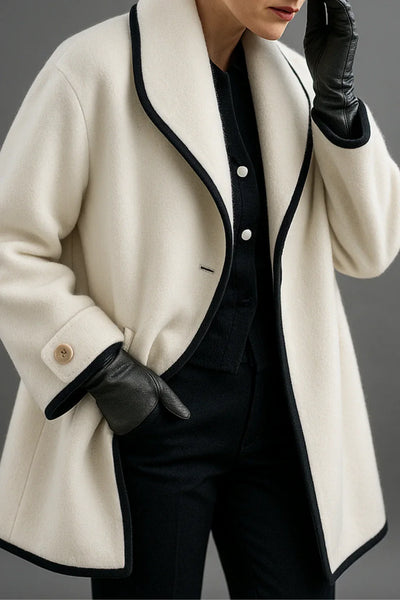 Synthia | Long Shawl Collar Coat