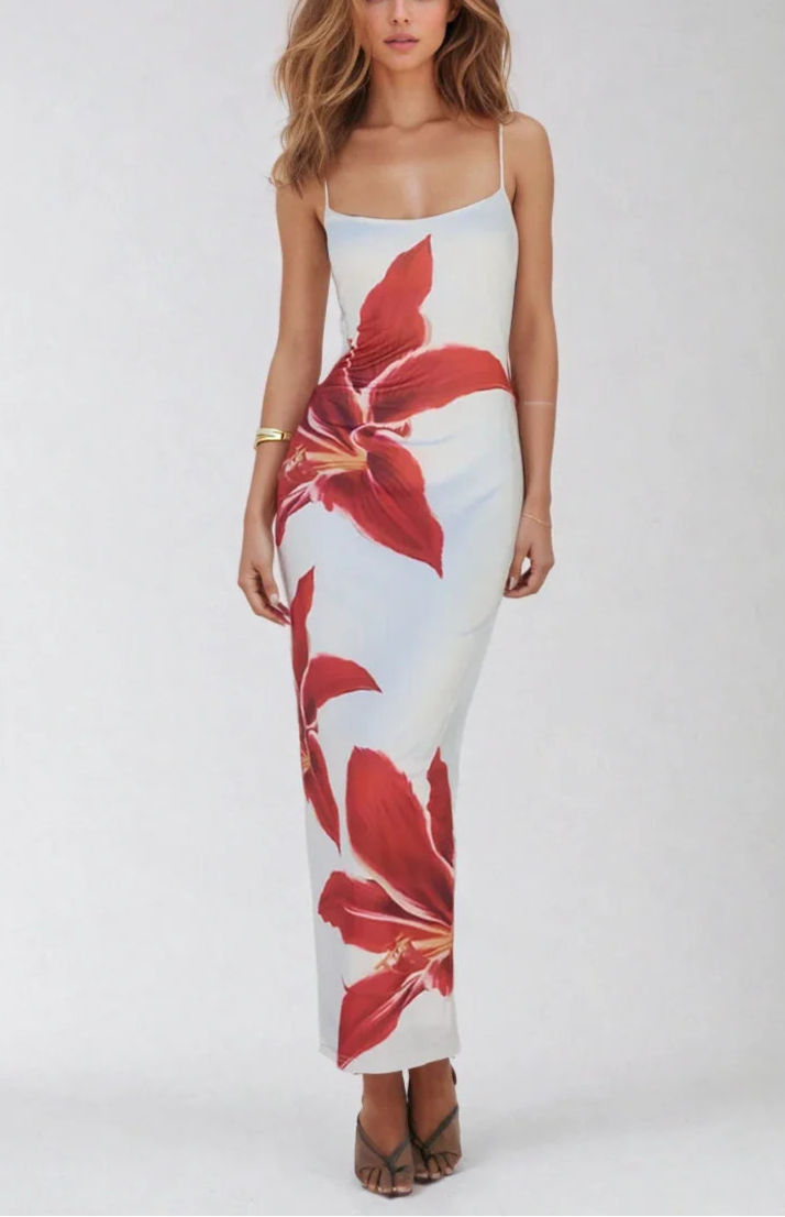 The Tropical Bloom Maxi Dress