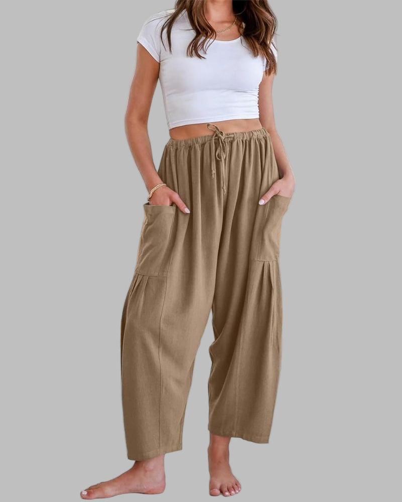 ARENIE - WIDE LEG LINEN PANTS