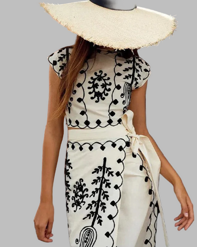 CAMALI - Printed Top and Skirt Set