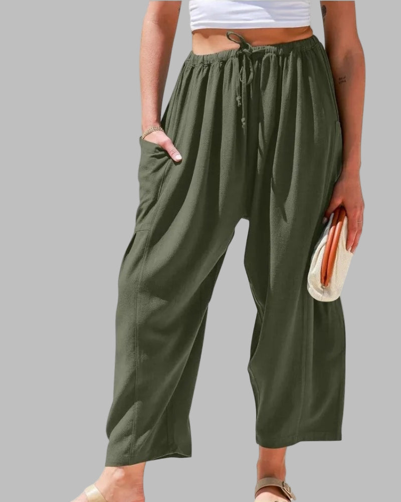 SIBANA - WIDE LEG LINEN PANTS