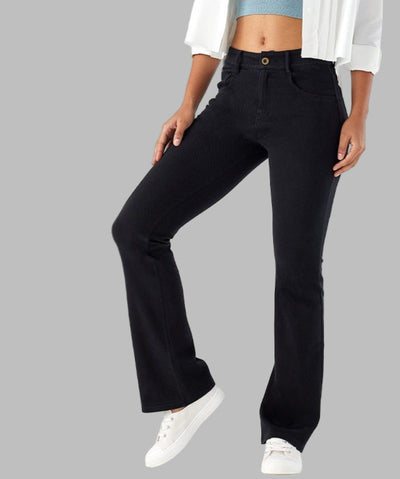 EDENA - High-waisted elastic jeans
