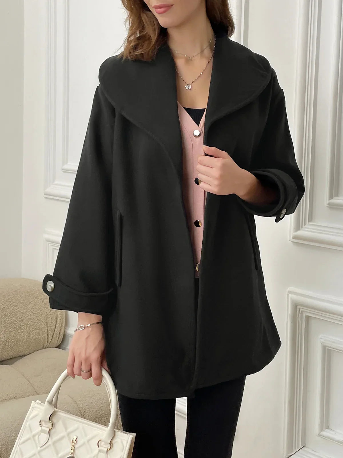 Synthia | Long Shawl Collar Coat