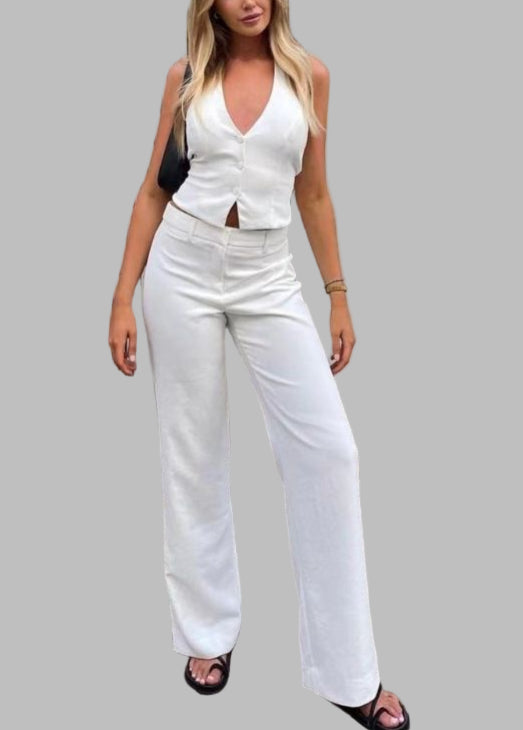 NATALI - Backless Sling Top And Trousers Suit