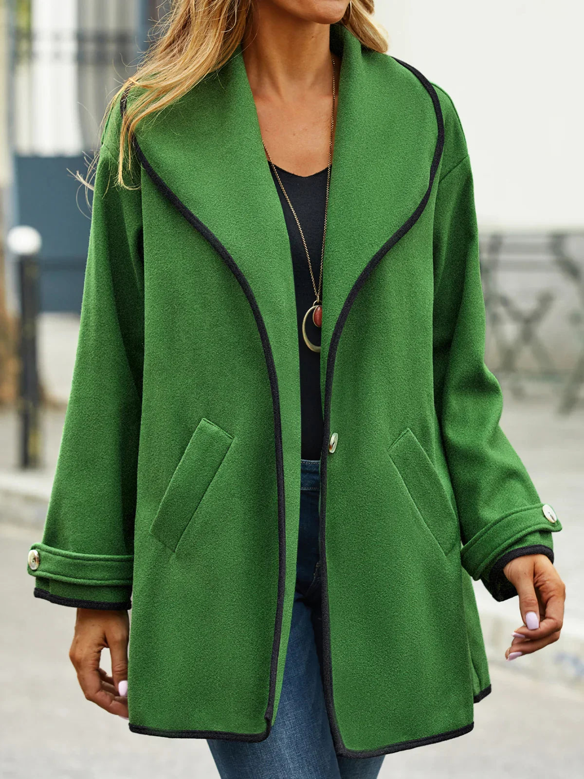 Synthia | Long Shawl Collar Coat