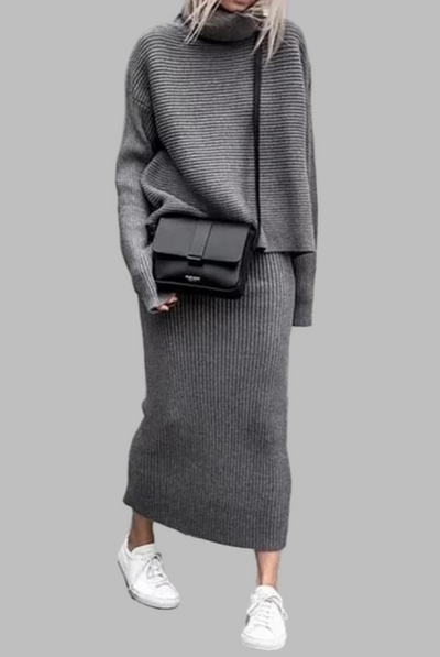LUANA - High Collar Two-piece Set