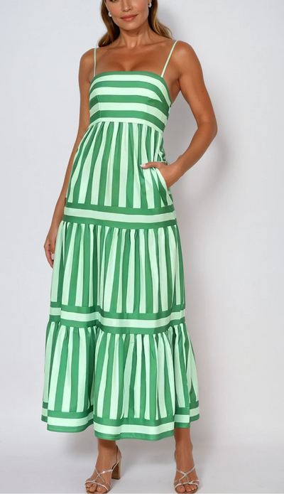 The Timeless Striped Midi Dress
