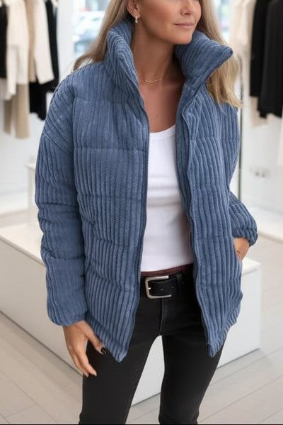 Elle - Stylish Corduroy Coat