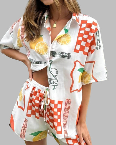 FRENY - Button Up Shirt and Short Set