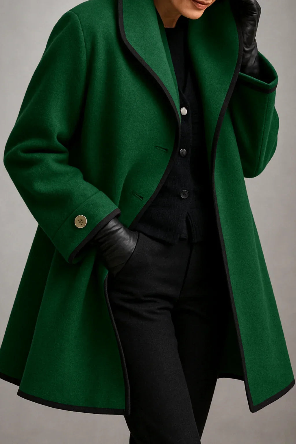 Synthia | Long Shawl Collar Coat