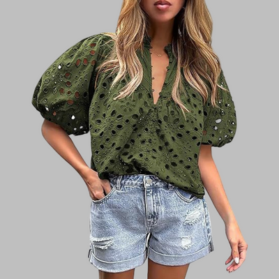 MAYUMI™ – Elegant Chic Puff Sleeve Long Sleeve Top