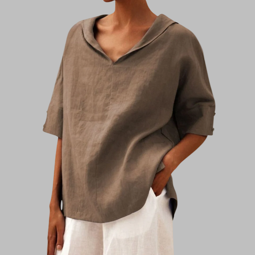 LUCY™ – Cotton Loose-Fitting Blouse