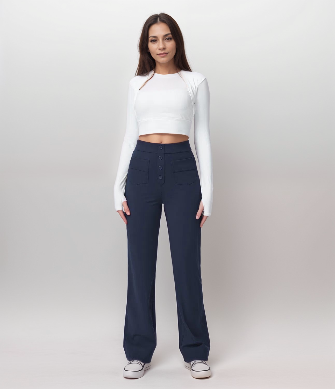 Elsa | High-waisted trousers with elastic