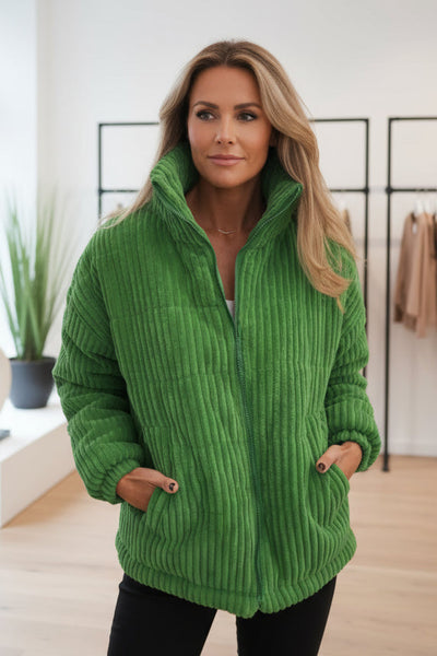 Elle - Stylish Corduroy Coat