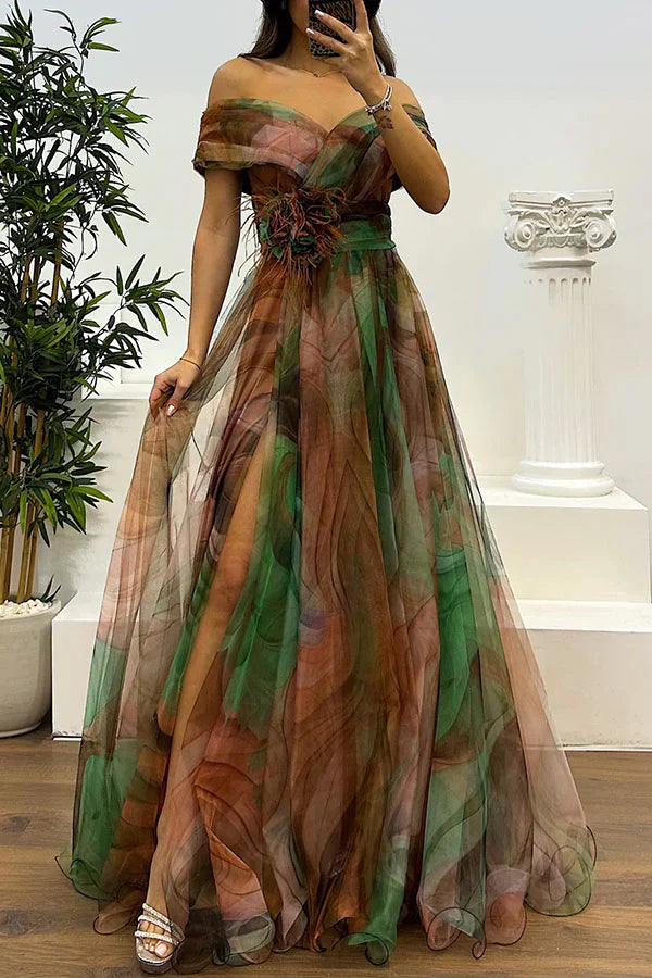 DANICA | ELEGANT OFF SHOULDER MAXI DRESS