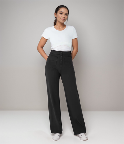 Elsa | High-waisted trousers with elastic