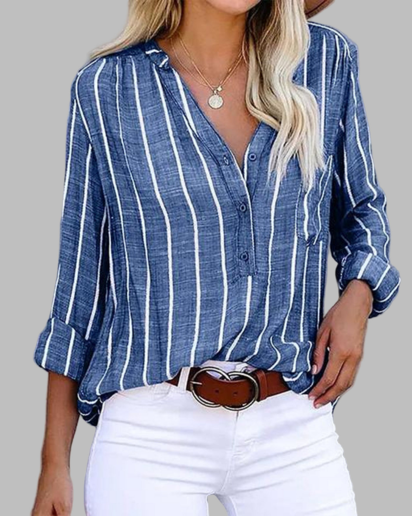 LYLA - CASUAL LOOSE STRIPPED BLOUSE