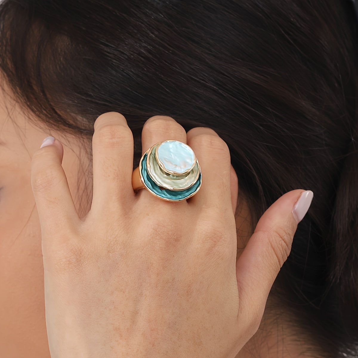 SHANA | ELEGANT BOHO TRIPLE-LAYER RING