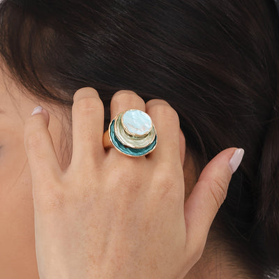SHANA | ELEGANT BOHO TRIPLE-LAYER RING