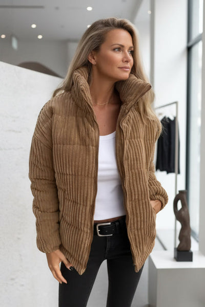 Elle - Stylish Corduroy Coat