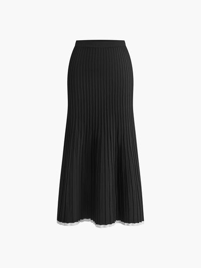 Monaco | Minimalism Contrast Trim Skirt Set