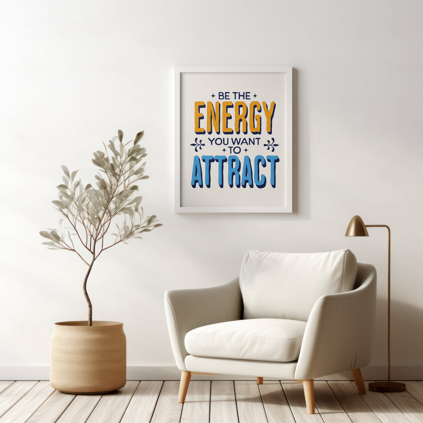 Printable Motivational Digital Wall Art - Energy Attract