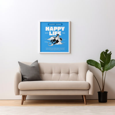 Printable Motivational Digital Wall Art - Happy Life