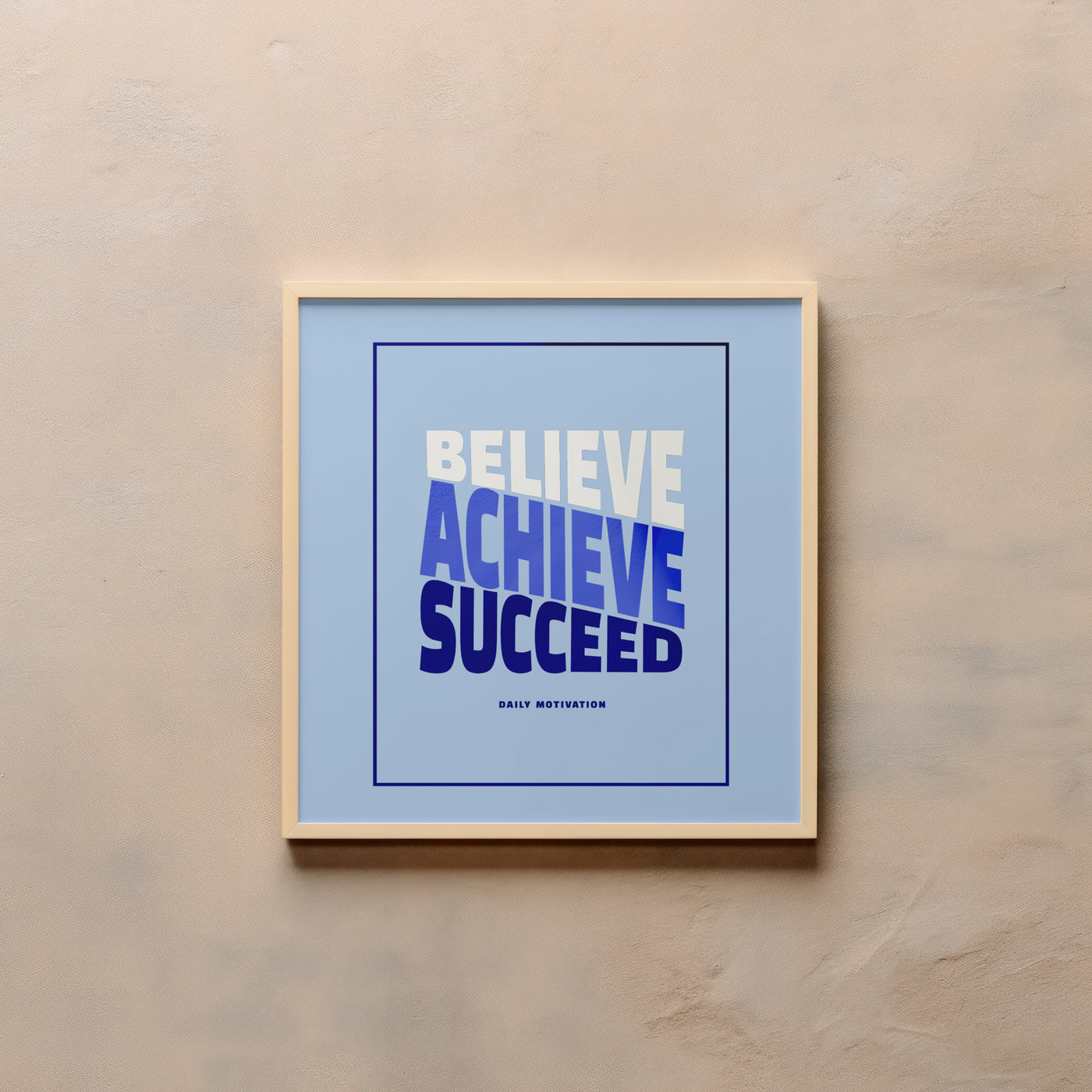 Printable Motivational Digital Wall Art - Succeed