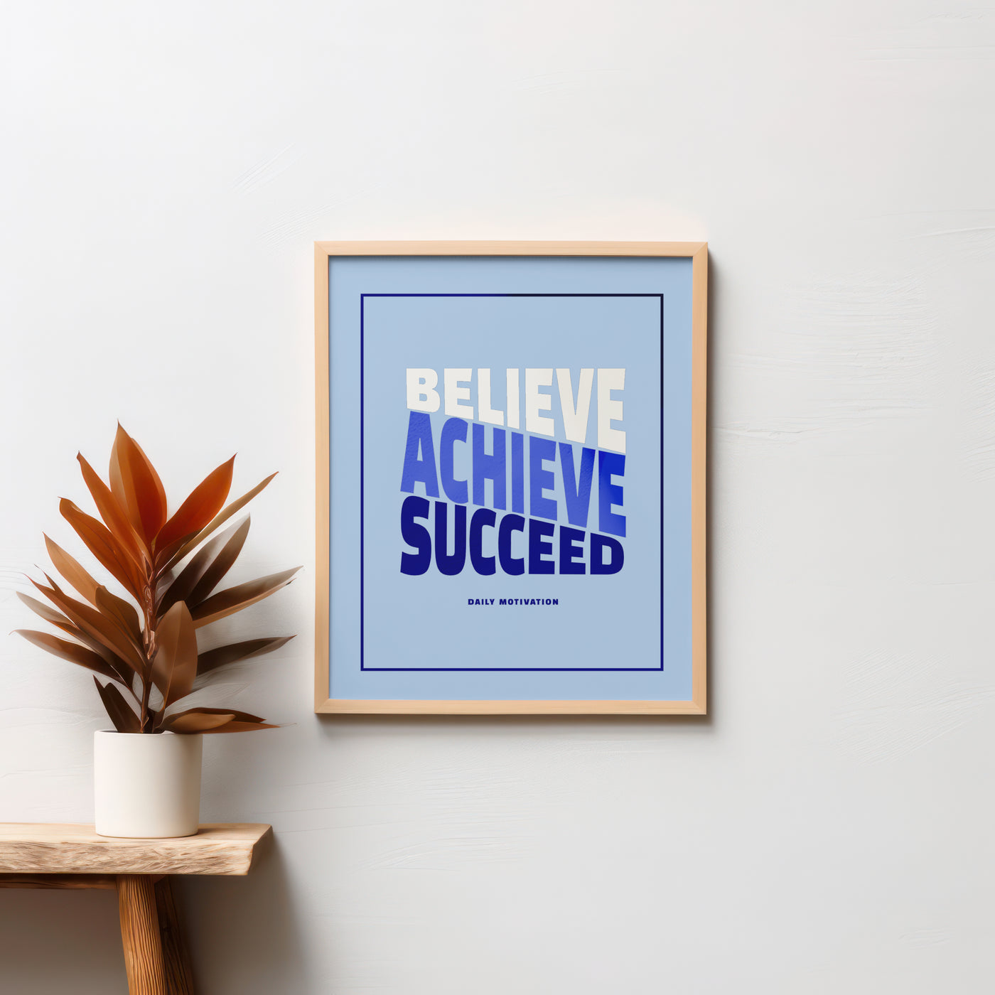 Printable Motivational Digital Wall Art - Succeed