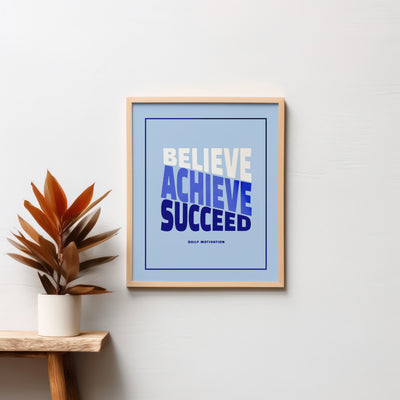 Printable Motivational Digital Wall Art - Succeed