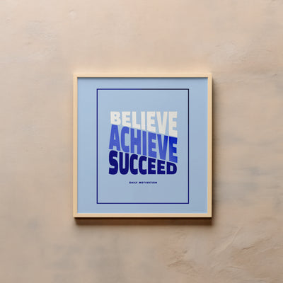 Printable Motivational Digital Wall Art - Succeed