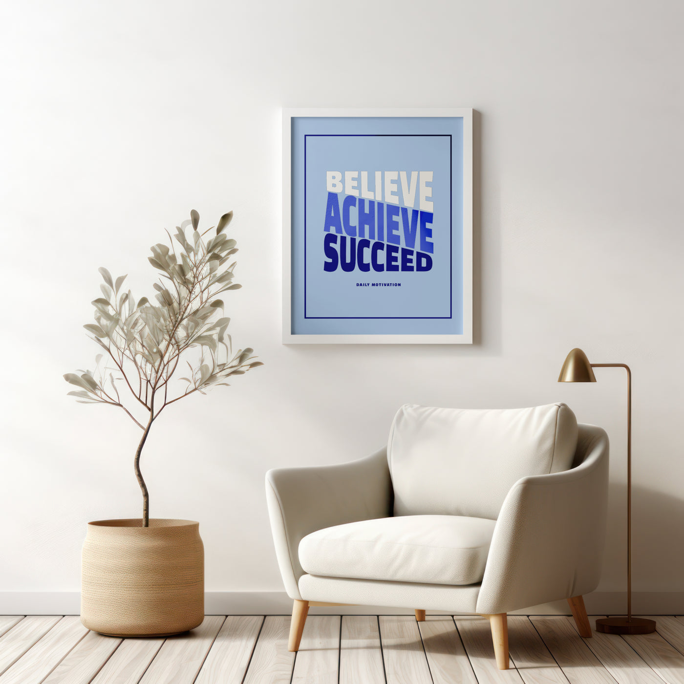 Printable Motivational Digital Wall Art - Succeed