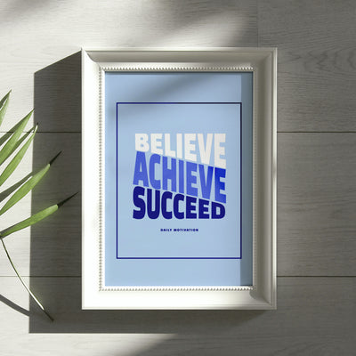 Printable Motivational Digital Wall Art - Succeed