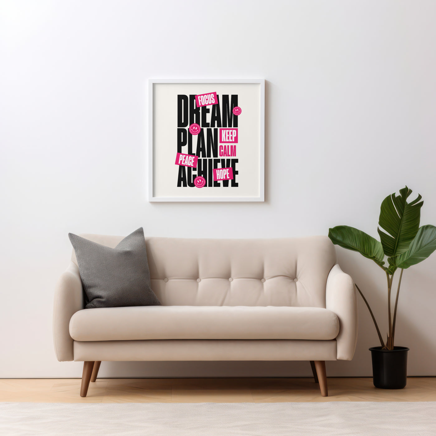 Printable Motivational Digital Wall Art - Dream Plan