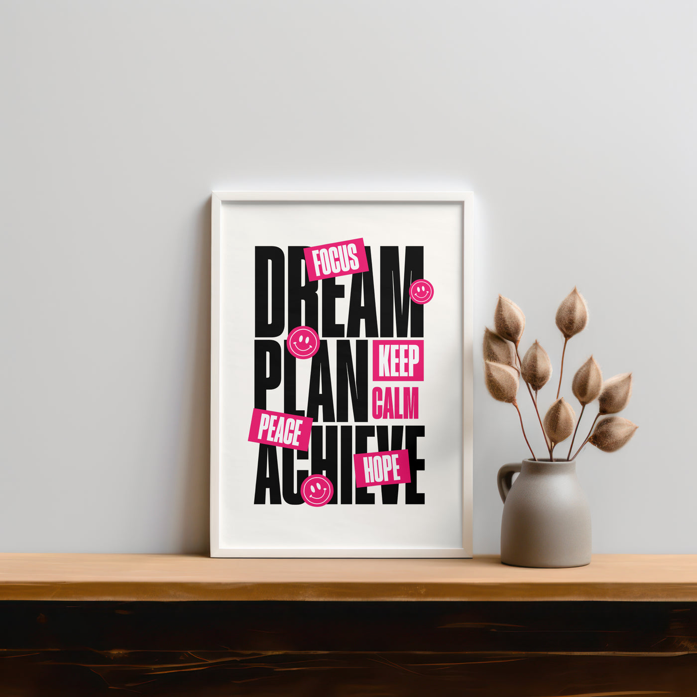 Printable Motivational Digital Wall Art - Dream Plan