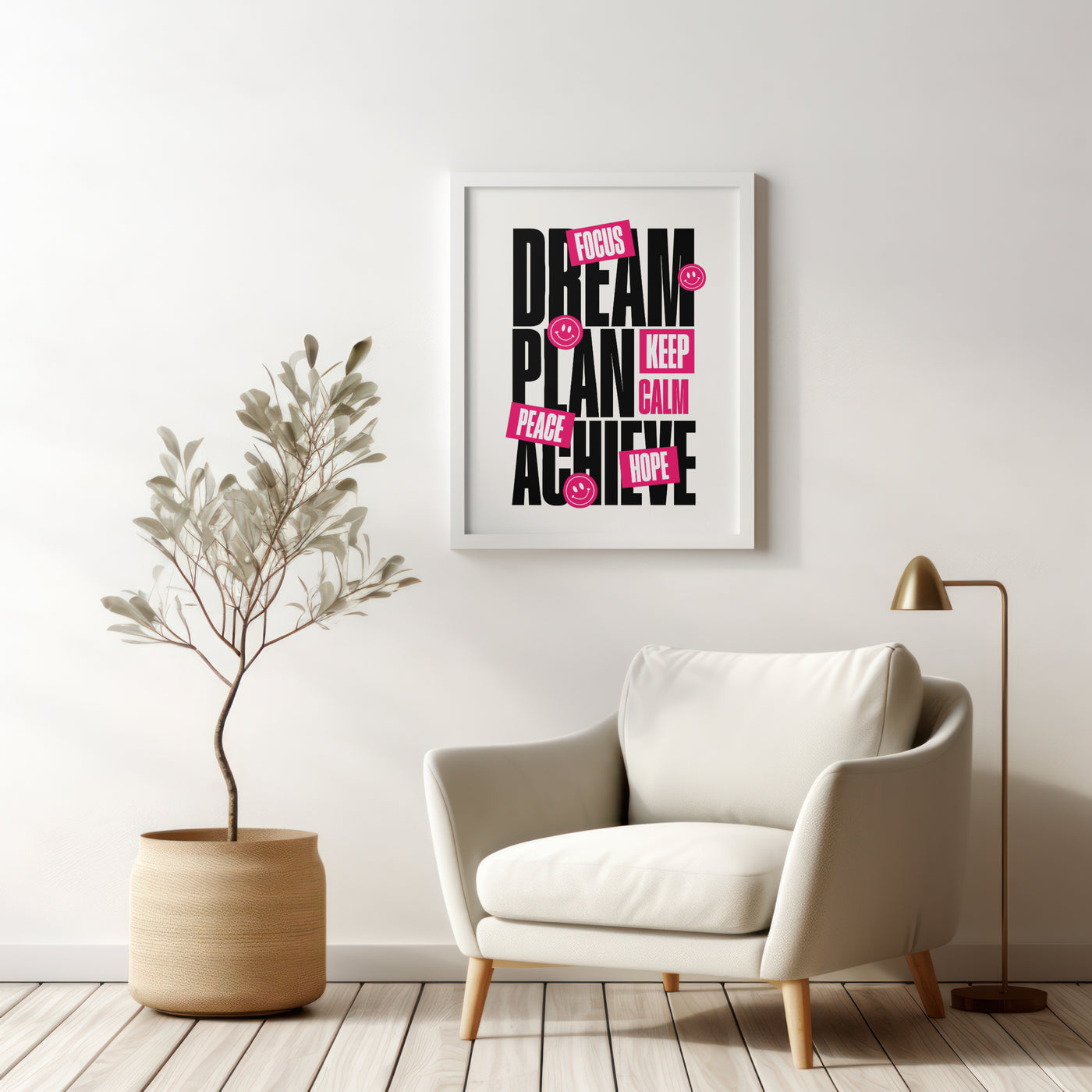 Printable Motivational Digital Wall Art - Dream Plan