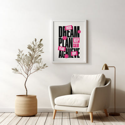Printable Motivational Digital Wall Art - Dream Plan