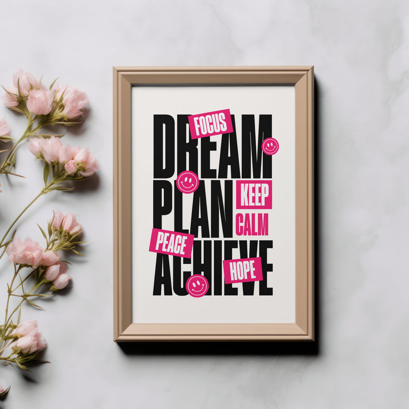 Printable Motivational Digital Wall Art - Dream Plan
