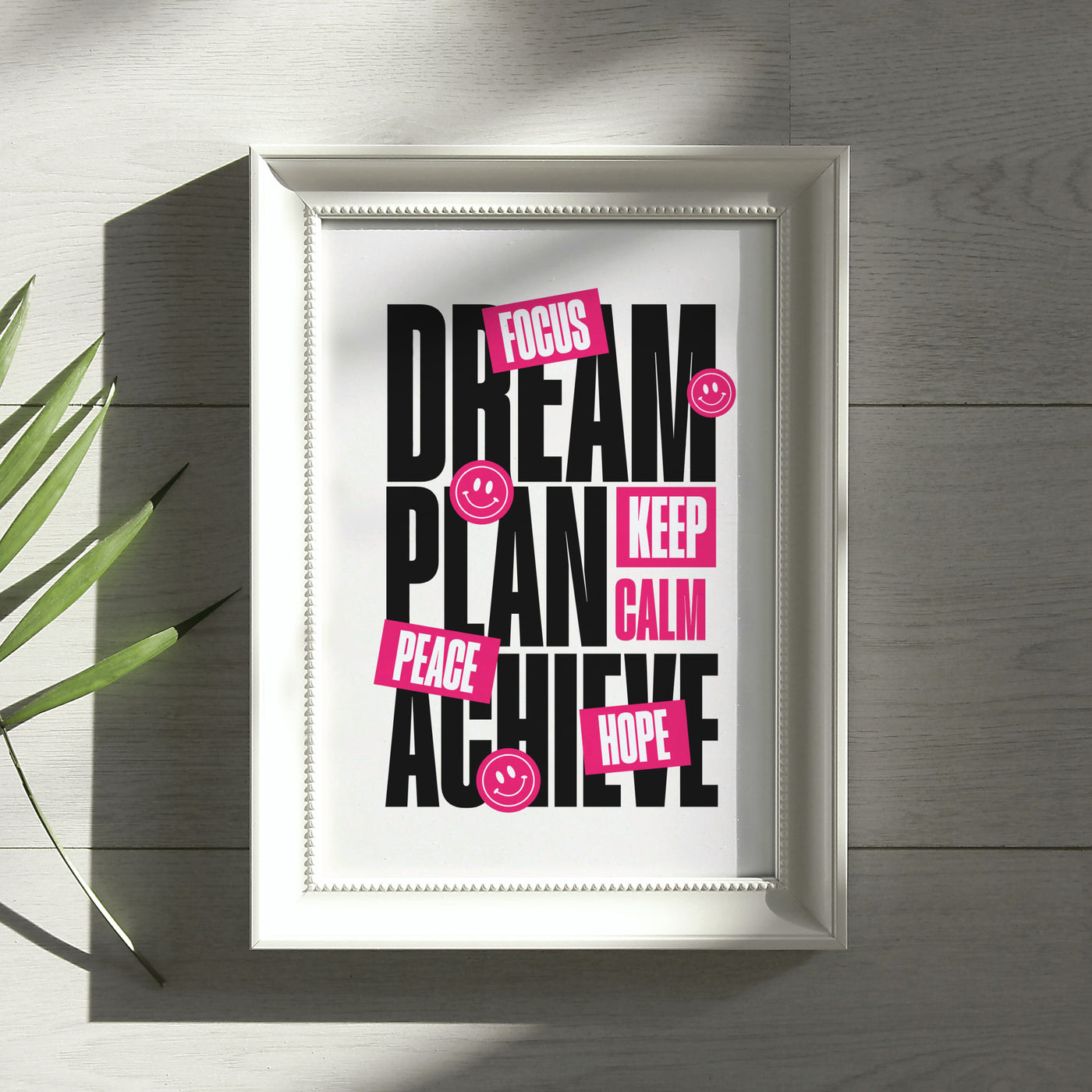 Printable Motivational Digital Wall Art - Dream Plan